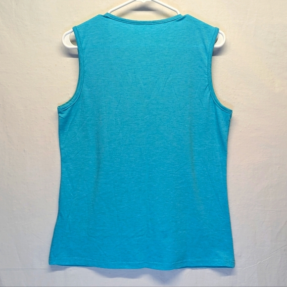 Tito's Handmade Vodka - Austin, Texas Sleeveless Top Turquoise Cyan - Picture 2 of 5